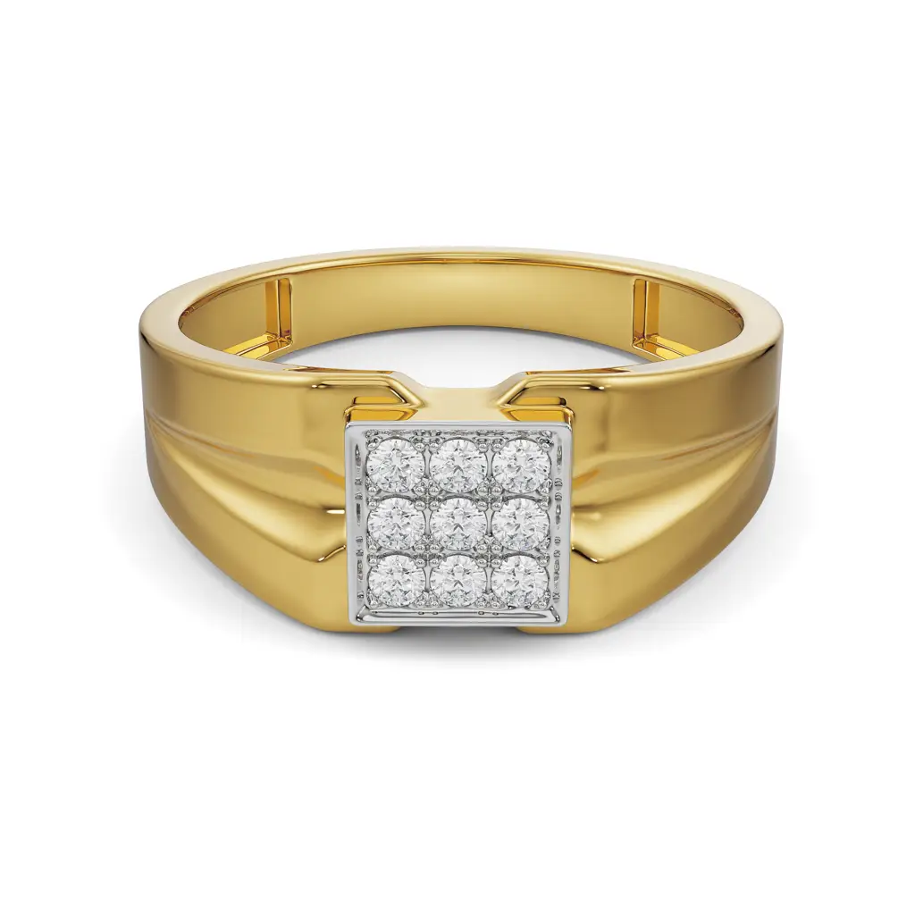 Brushed Diamond Band For Men : MR12