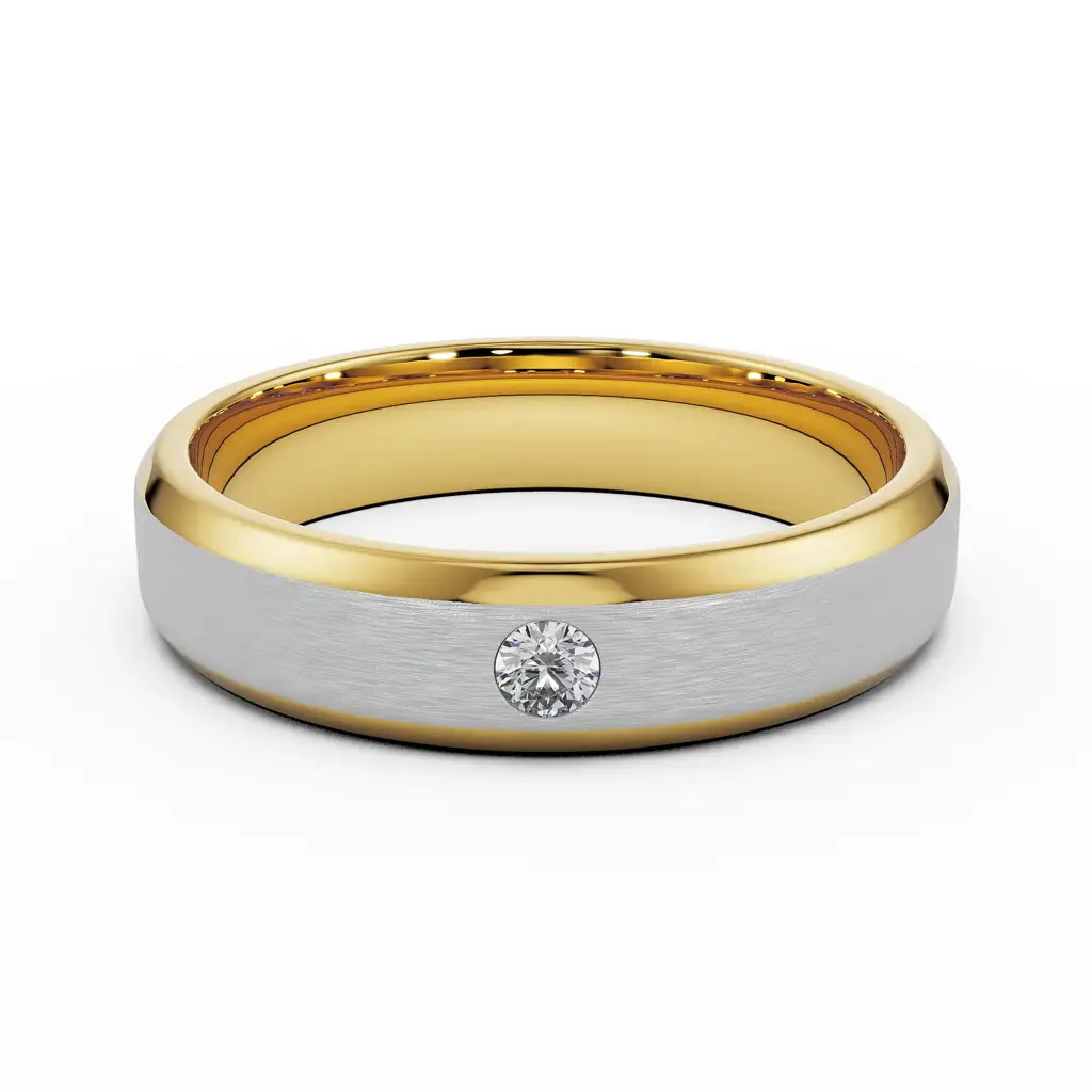 Mixed Metal Diamond Band : MR23