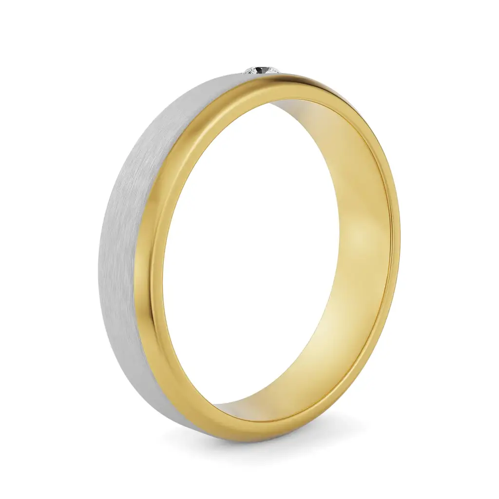 Mixed Metal Diamond Band : MR23
