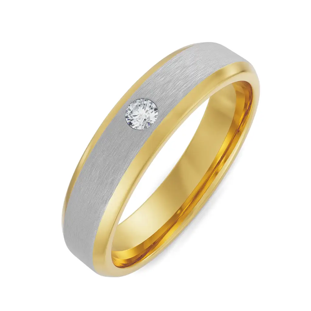 Mixed Metal Diamond Band : MR23