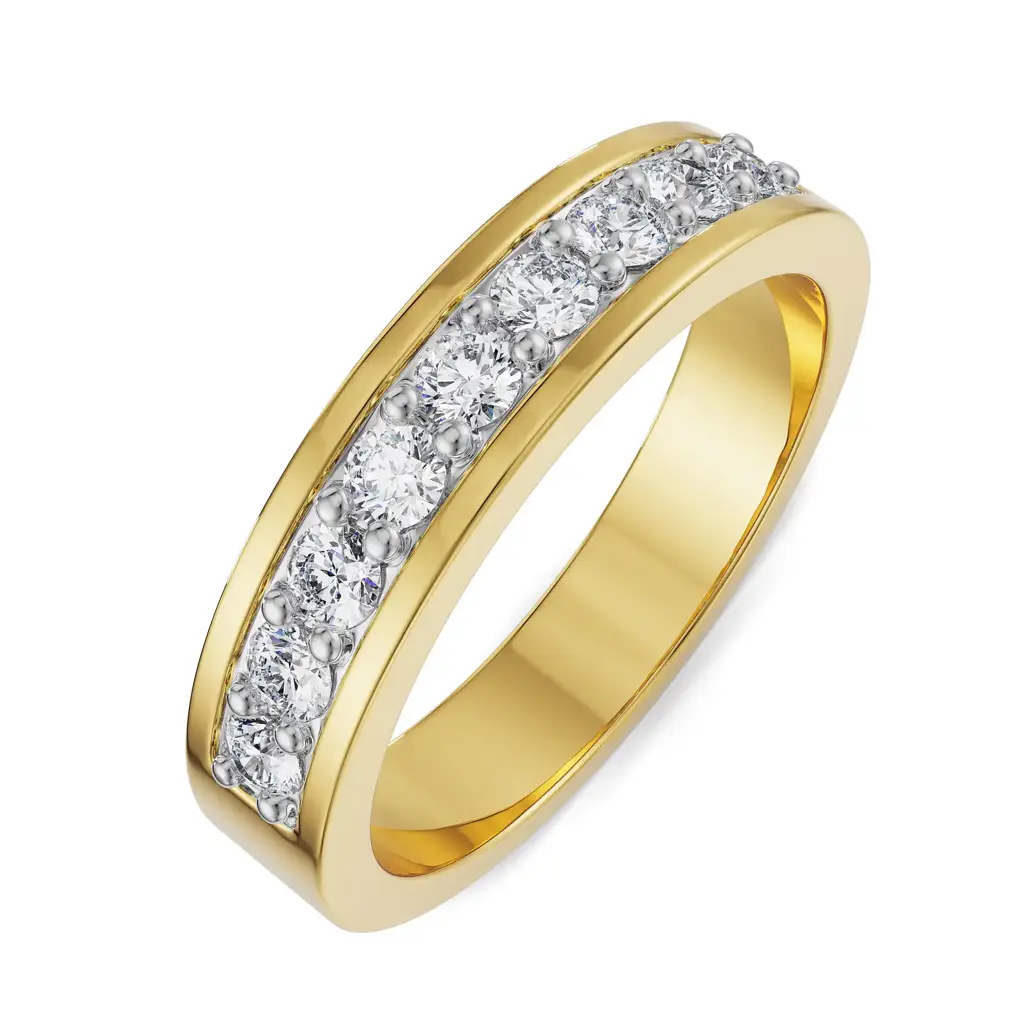 Sleek Row Diamond Band : MR24