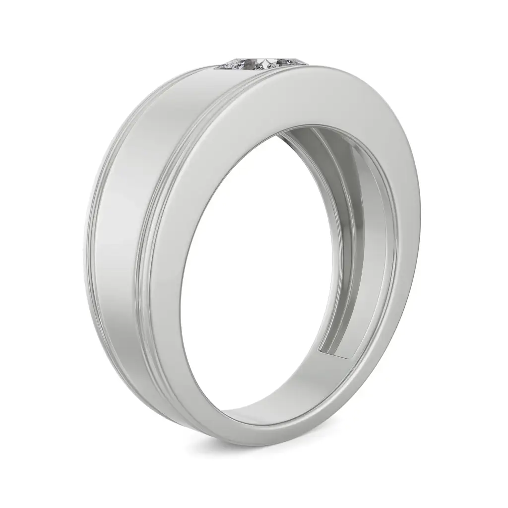 Princess Cut Diamond Band For Men : MR35