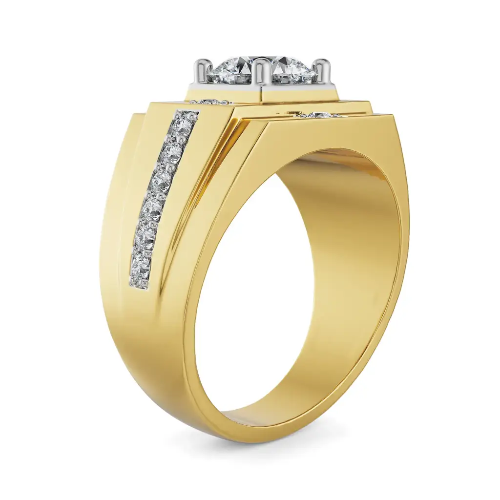 Round Diamond Ring For Men : MR39