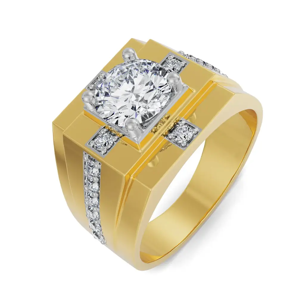 Round Diamond Ring For Men : MR39