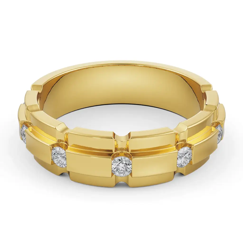 Septet Wedding Band For Men : MR43
