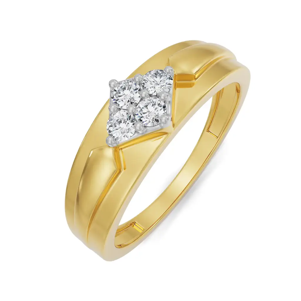 Rhombus Quad Wedding Ring : MR46