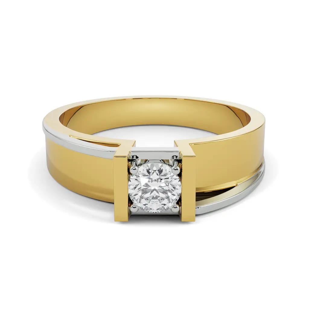 Classic Solitaire Diamond Band For Men : MR5