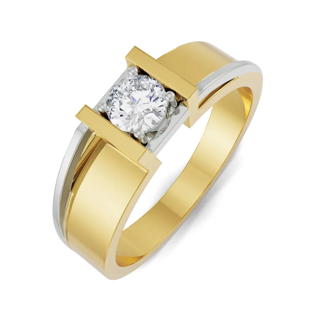 Classic Solitaire Diamond Band For Men : MR5