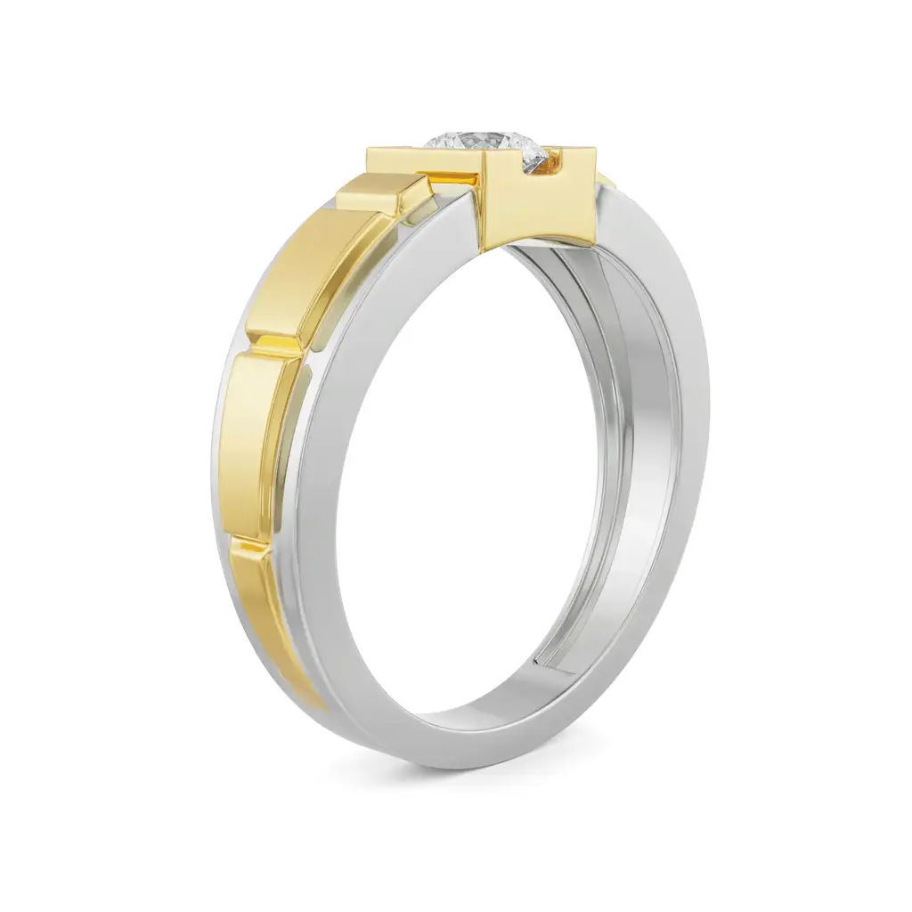 Two-Tone Round Timeless Ring : MR61