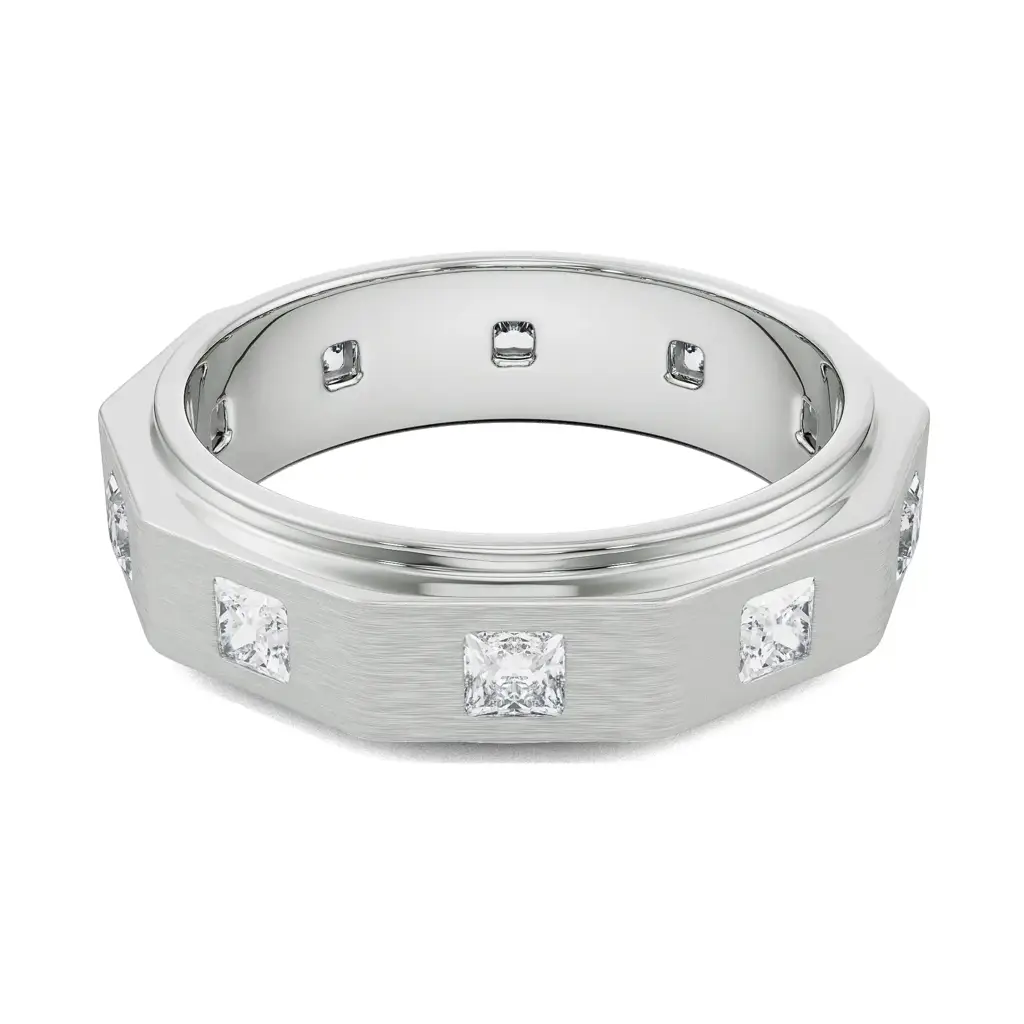 Elijah Princess Cut Wedding Band : MR67