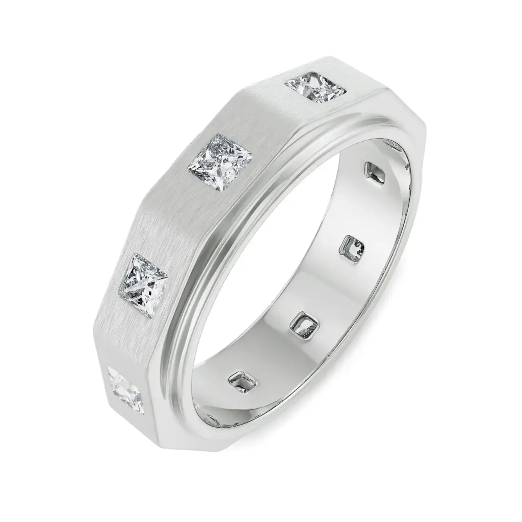 Elijah Princess Cut Wedding Band : MR67