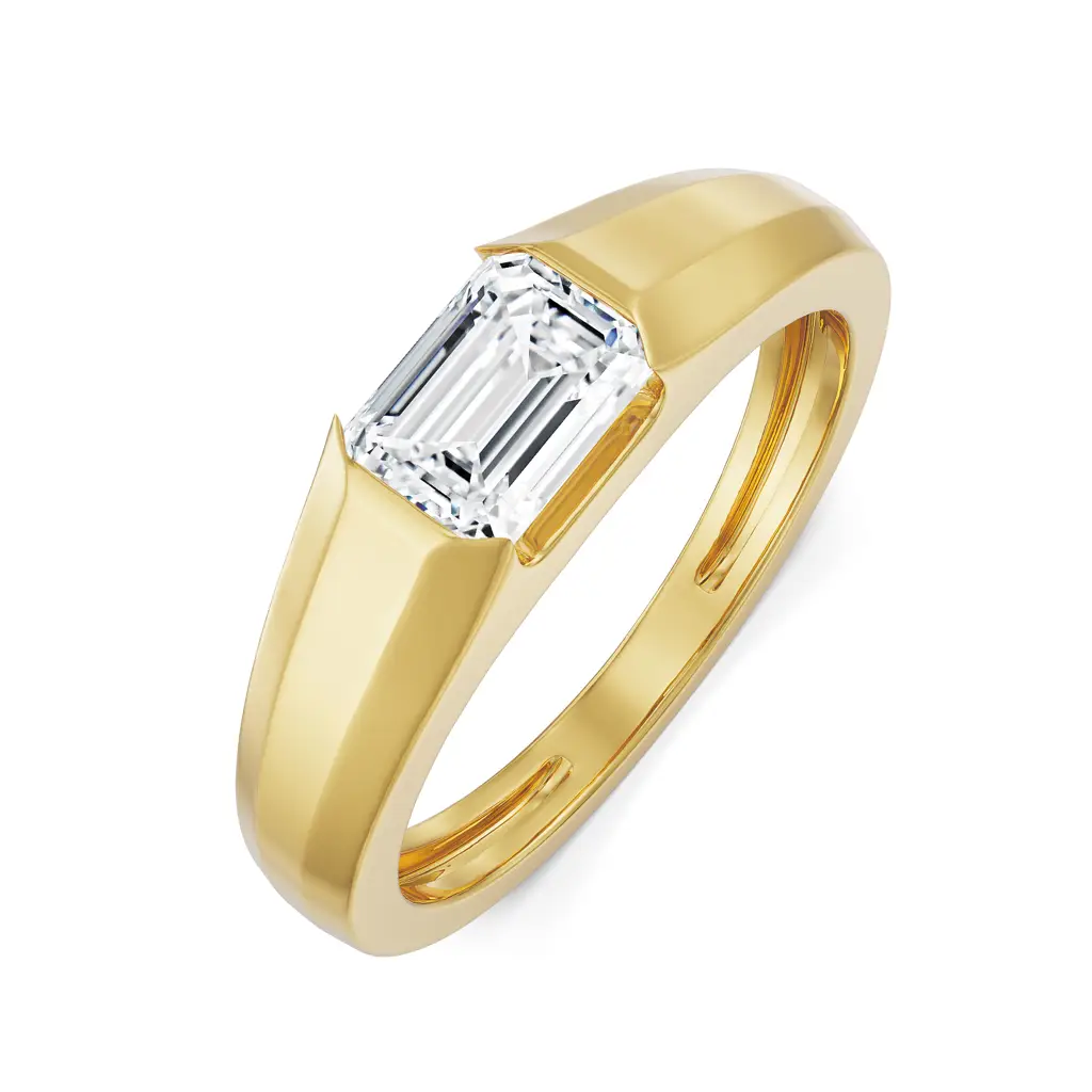 1 Ct Emerald Diamond Band For Men : MR76