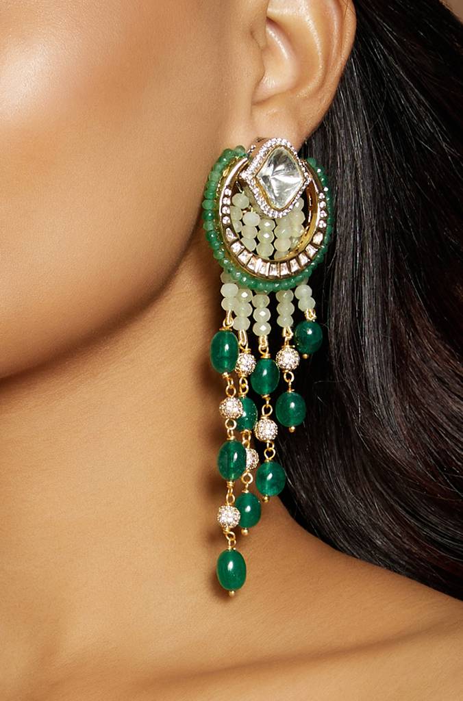 Green & Golden Classic Dangler Earring