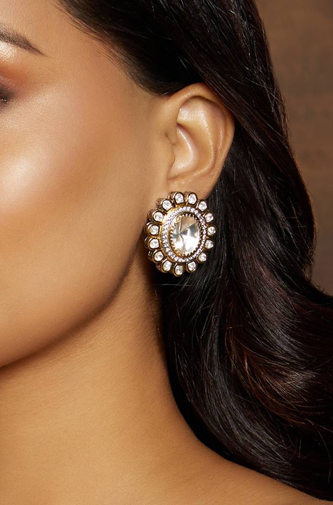 Classic Kundan Polki Stud