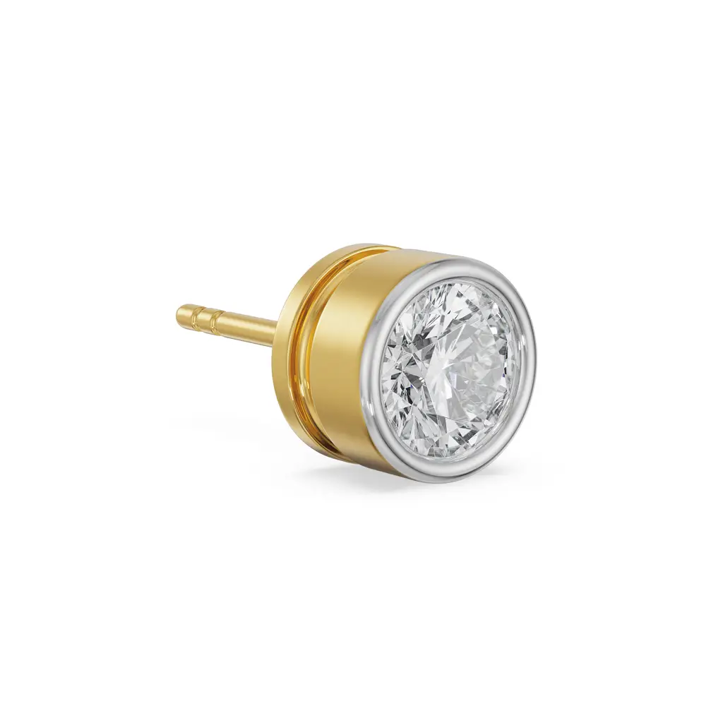 1 Ct Round Solitaire Studs For Men : MS06