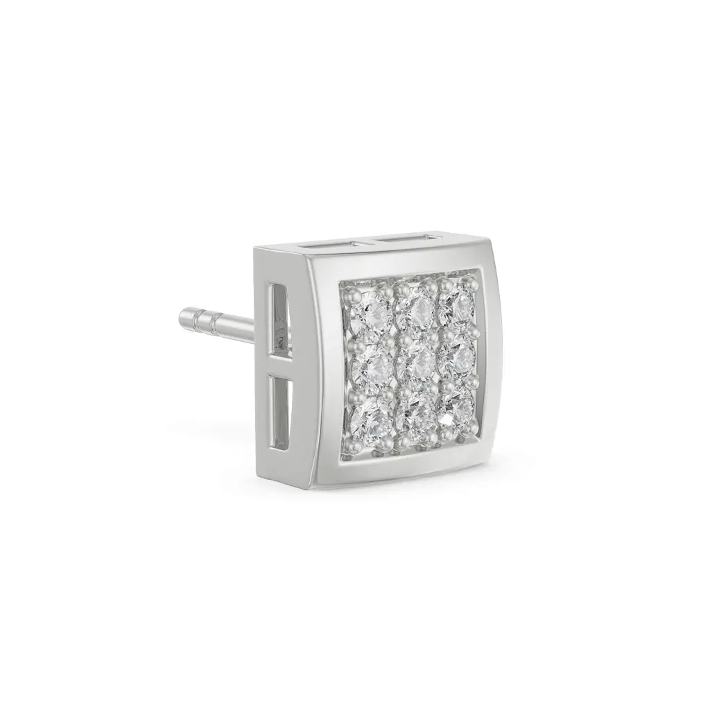 0.1 Ct Round Solitaire Studs For Men : MS07