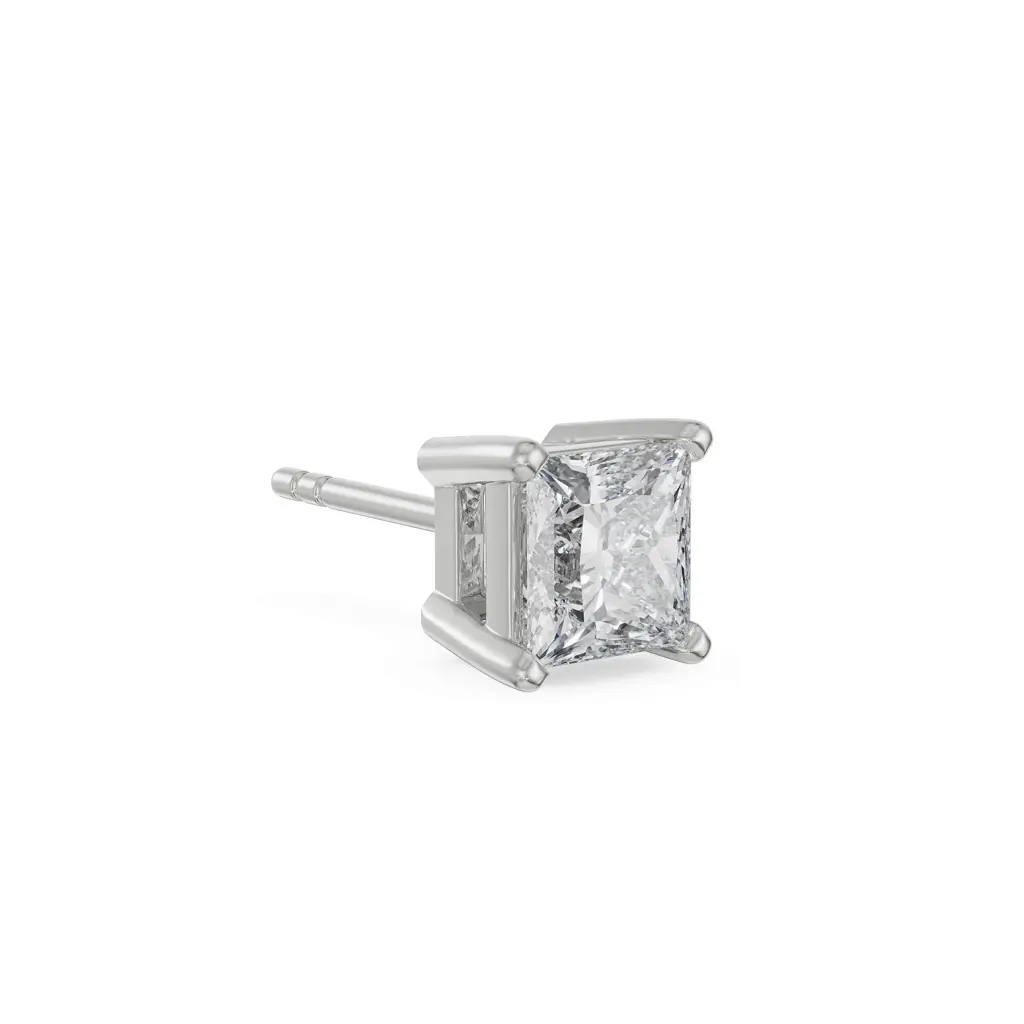 Ivy Solitaire Men's Stud Gold Authentic Certified Lab Diamonds