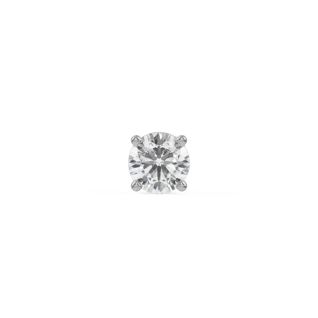 Ziv Round Solitaire Studs For Men : MS11
