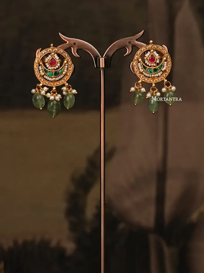 Multicolor Gold-Plated Jadau Kundan Necklace Set : MS1976M
