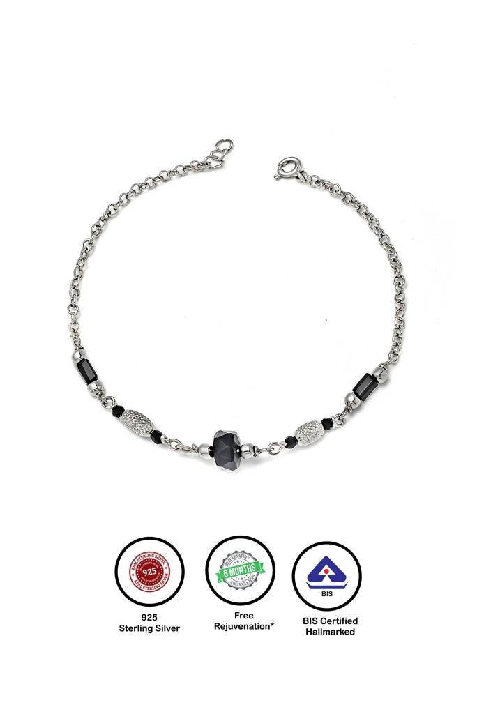 Silberry 925 Sterling Silver Charming Mangalsutra Bracelet : MSB14