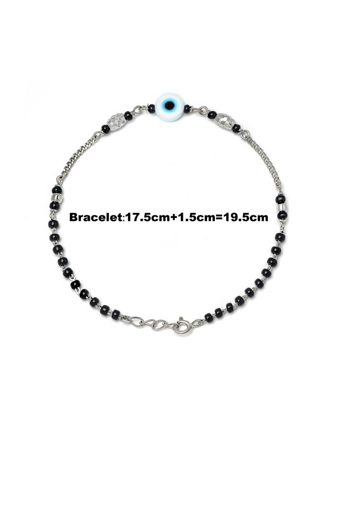 Silberry 925 Sterling Silver Ethereal Evil Eye Mangalsutra Bracelet : MSB7