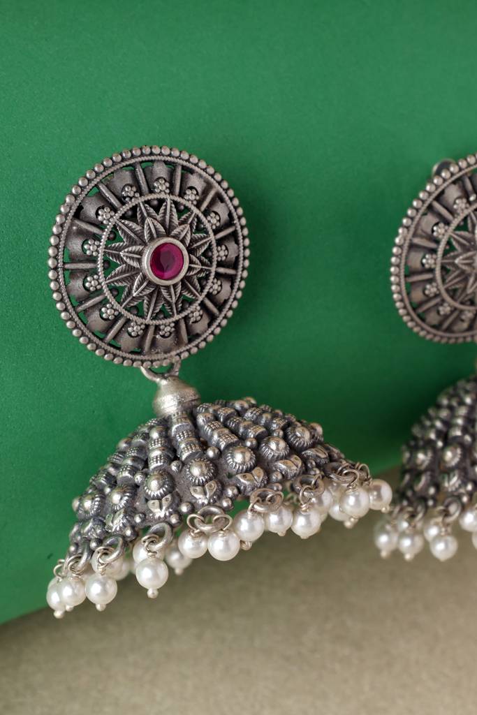 Pink Kempstone Long Earrings : MSEPKPR100