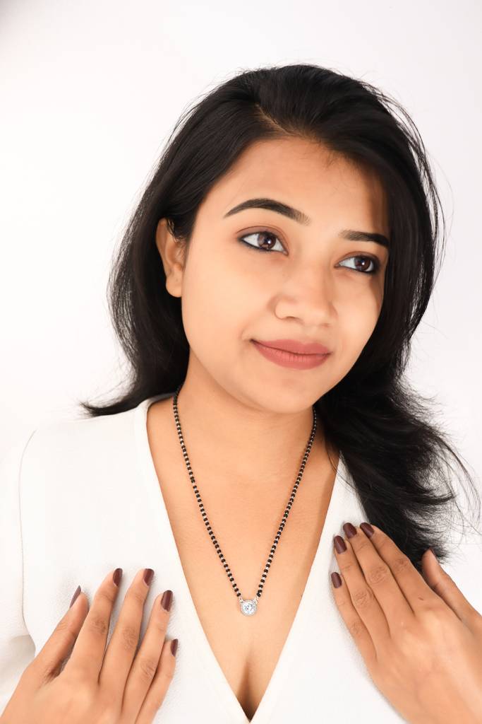 Silberry 925 Sterling Silver Classic Round Mangalsutra : MSN22