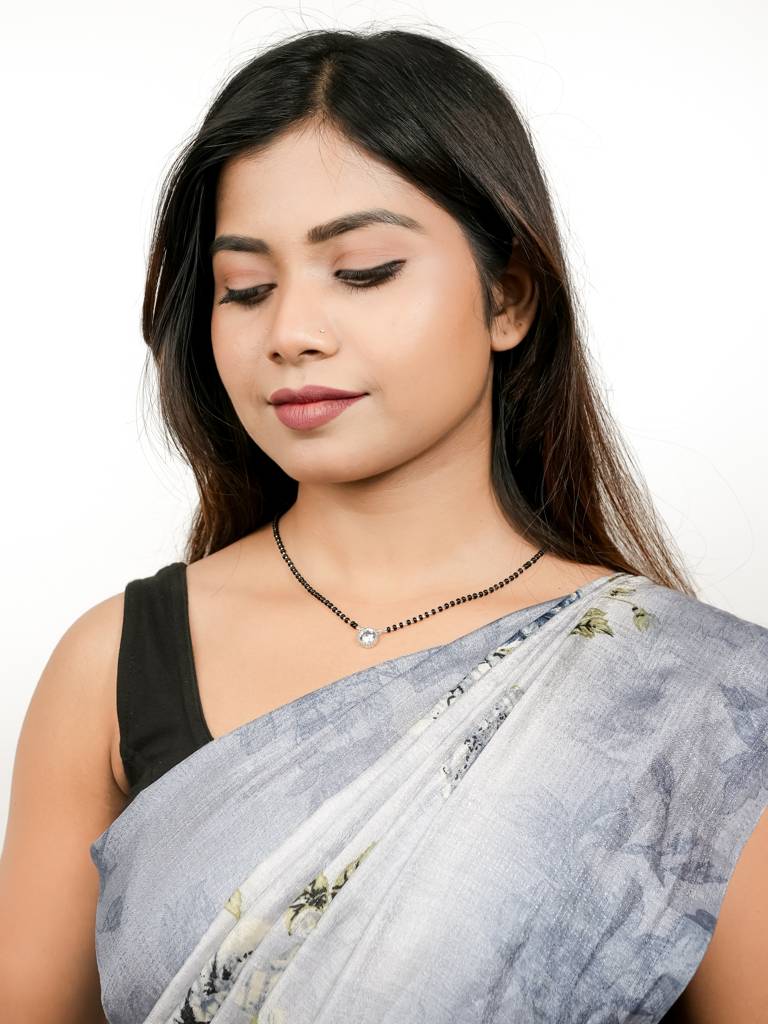 Silberry 925 Sterling Silver Classic Round Mangalsutra : MSN22