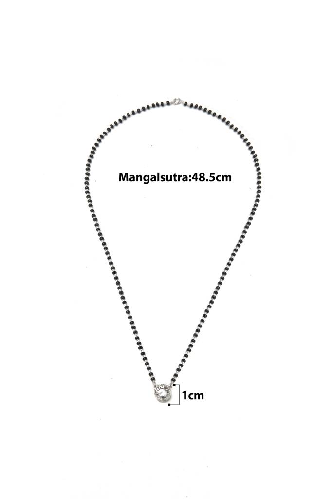 Silberry 925 Sterling Silver Classic Round Mangalsutra : MSN22