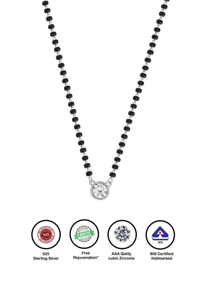 Silberry 925 Sterling Silver Classic Round Mangalsutra : MSN22