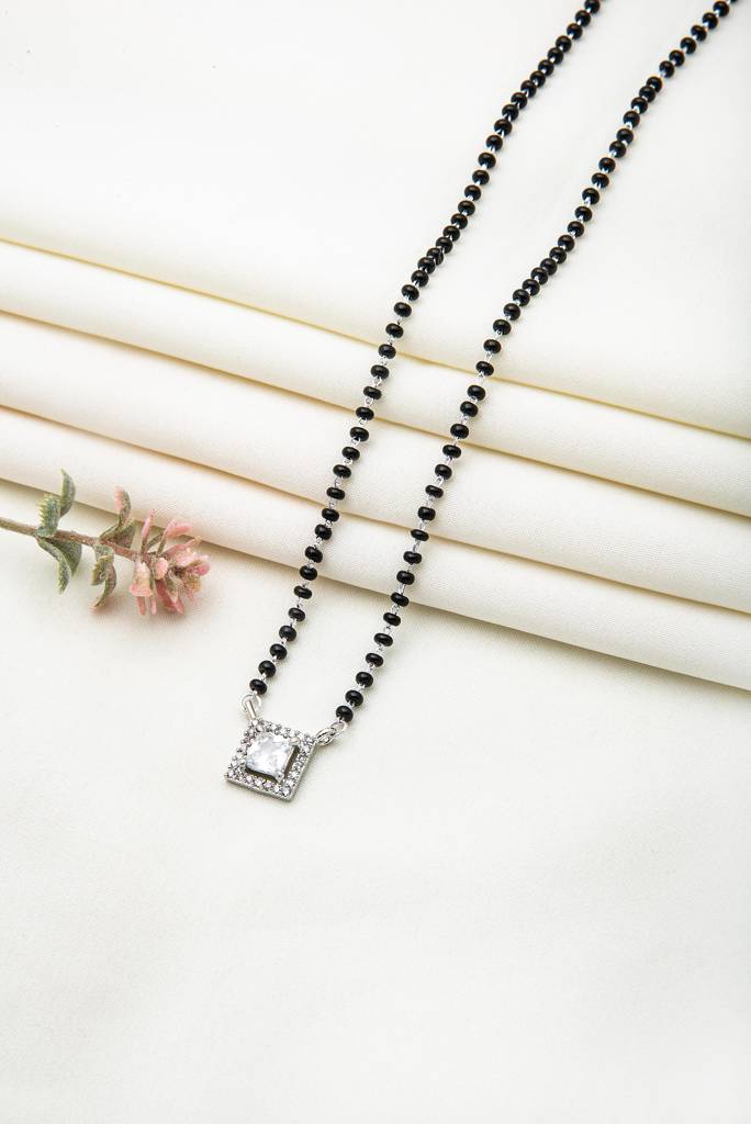 Silberry 925 Sterling Silver Classic Square Mangalsutra : MSN26