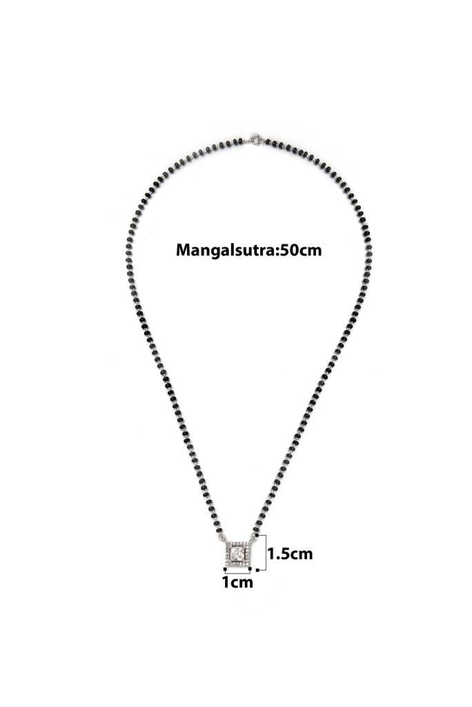Silberry 925 Sterling Silver Classic Square Mangalsutra : MSN26