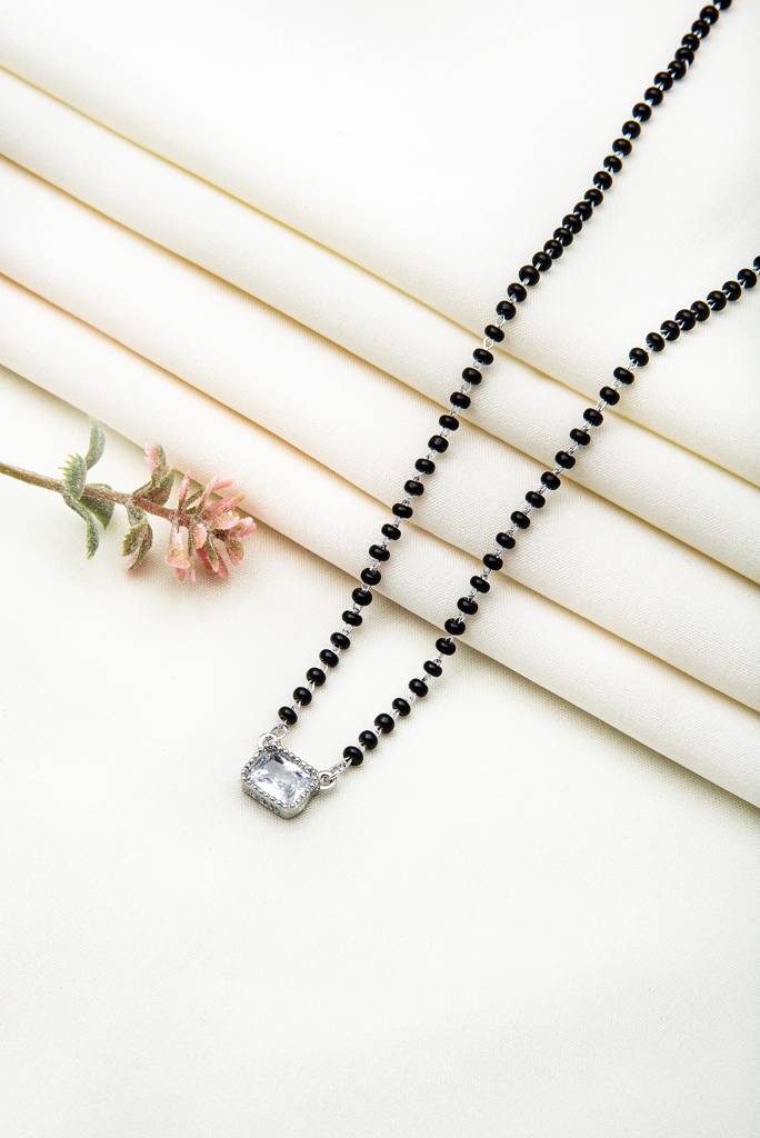 Silberry 925 Sterling Silver Classic Rectangle Mangalsutra : MSN27