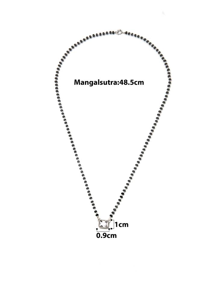 Silberry 925 Sterling Silver Classic Rectangle Mangalsutra : MSN27