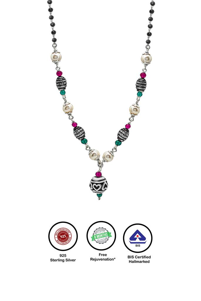 Silberry 925 Sterling Silver Aachal Indian Mangalsutra : MSN28