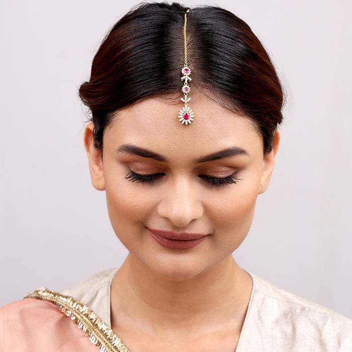 Giva 925 Sterling Silver Anushka Sharma Golden Imperial Bridal Maang Tikka| Gifts For Wome : MT02