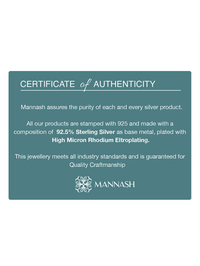 Mannash Elegant Deco Rose Gold Plated Sterling Silver Hoop Earrings : MZREH966D2394