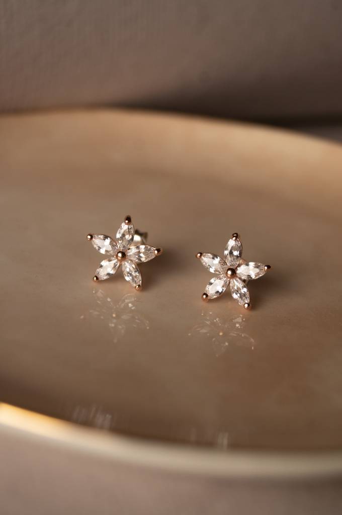 Ready For Spring Floral Sterling Silver Earrings : MZRES123D212