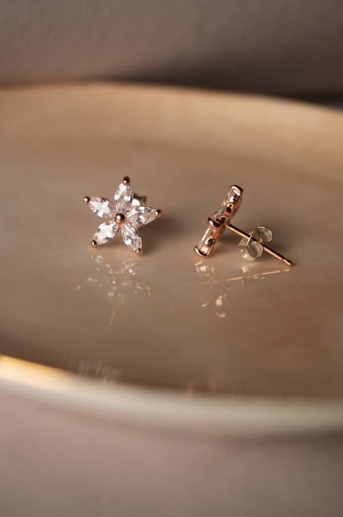 Ready For Spring Floral Sterling Silver Earrings : MZRES123D212