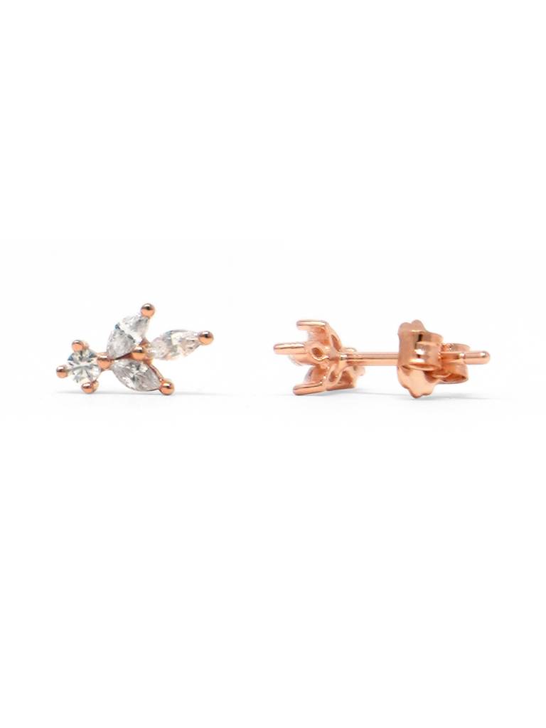 Tiny Trinklets Rose Gold Plated Sterling Silver Stud Earrings : MZRES500D1168