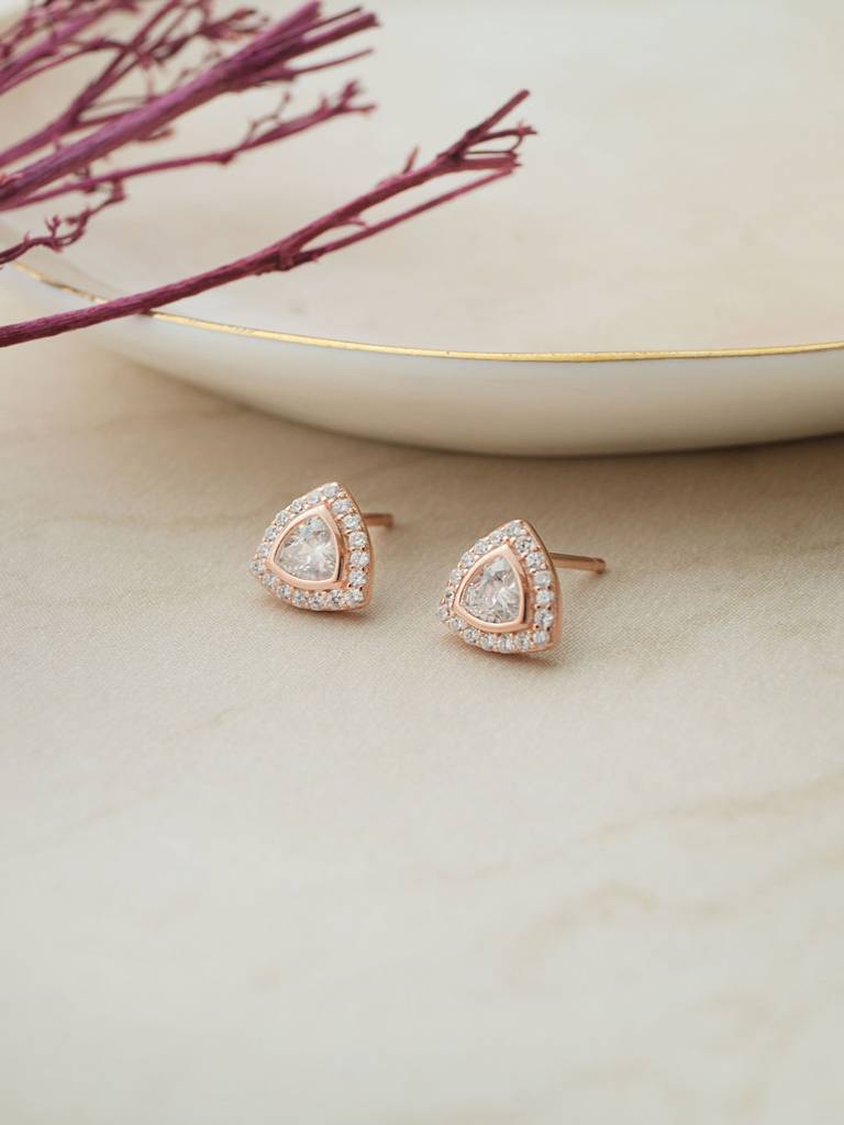 Triangle Long Cascading Earrings Gold-plated Sterling Silver Triangle Long Cascading Earrings Gold-plated Sterling Silver