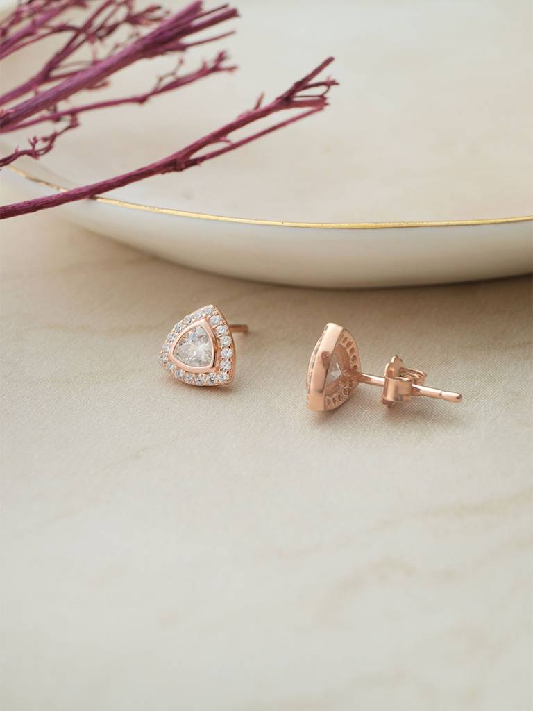 Triangle Long Cascading Earrings Gold-plated Sterling Silver Triangle Long Cascading Earrings Gold-plated Sterling Silver