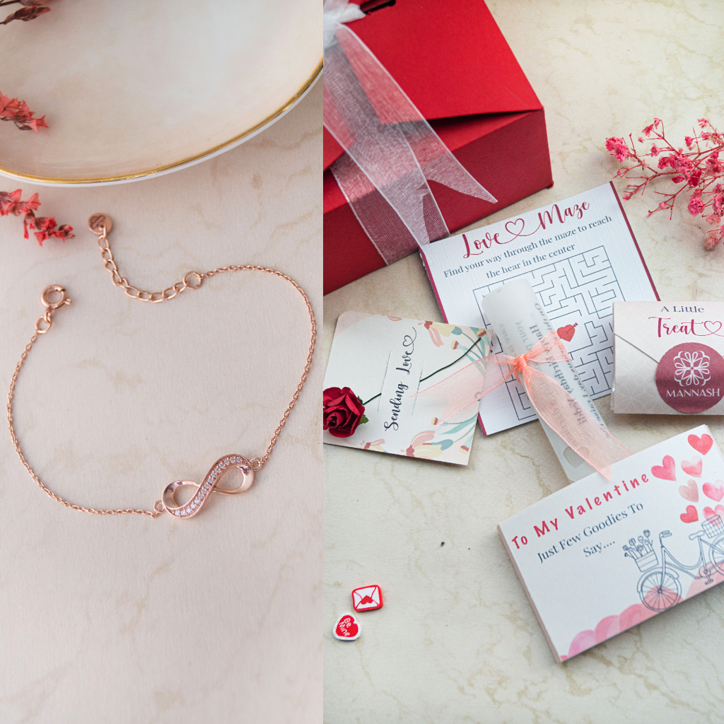 Infinite Love Bracelet Valentine Gift Hamper : MZRHB536D2004