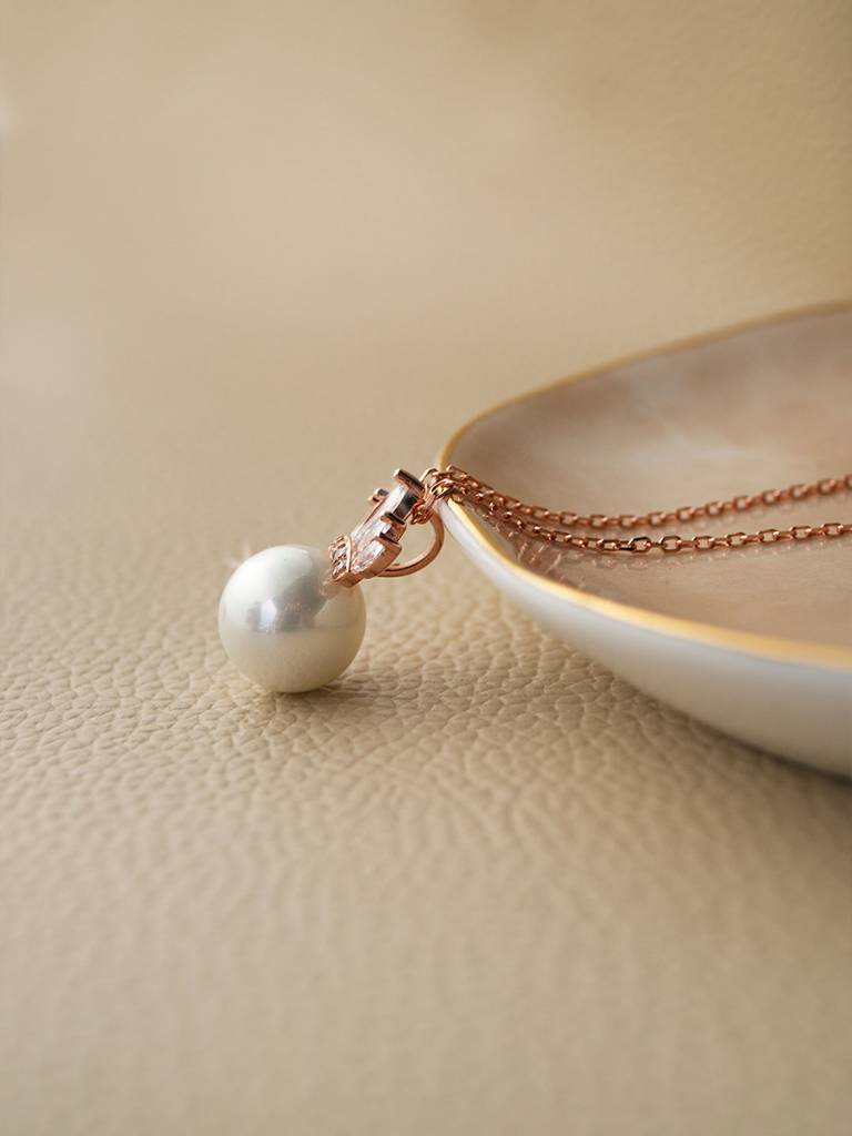 Pearl With A Crown Sterling Silver Pendant Set : MZRJPS259D506