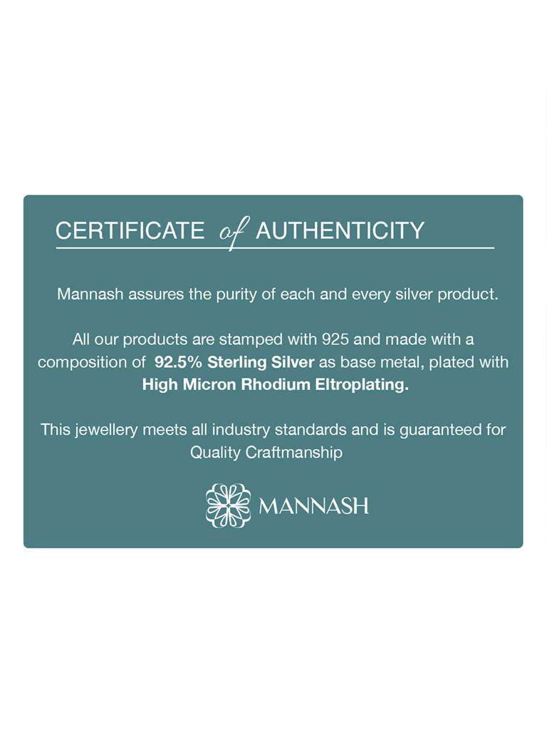Mannash Charming Leaves Rose Gold Plated Sterling Silver Charm Necklace : MZRN848D1970