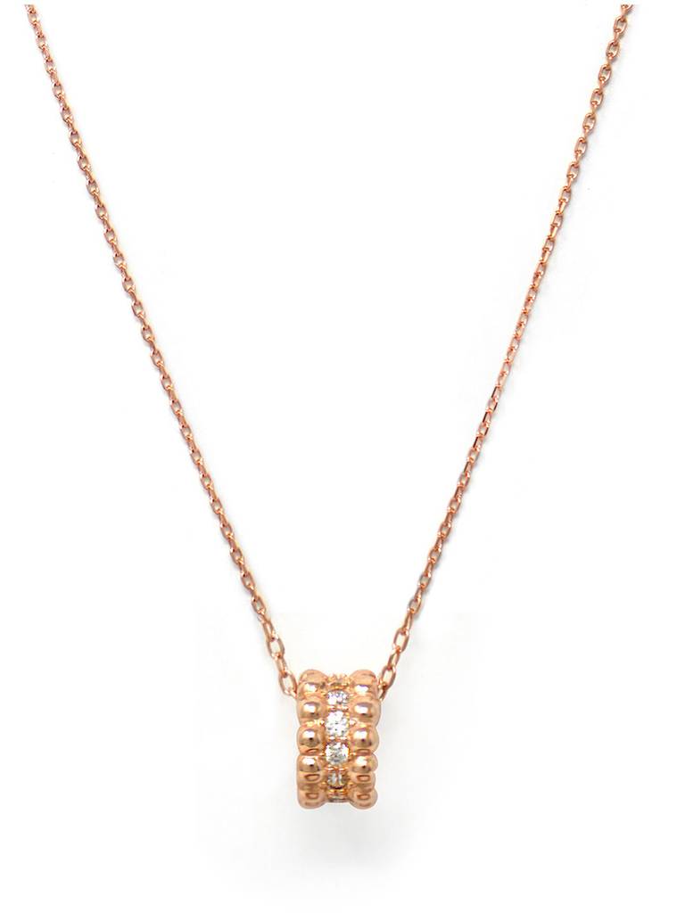 Mannash Loop Around Rose Gold Plated Sterling Silver Chain Necklace : MZRNCP699D1671