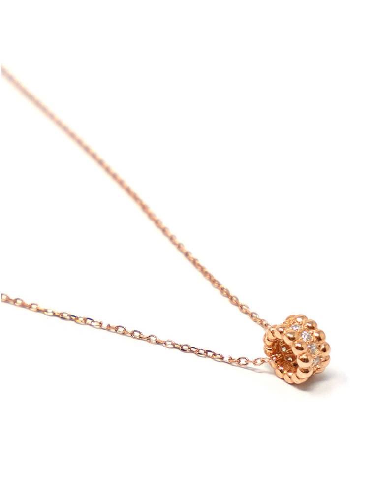 Mannash Loop Around Rose Gold Plated Sterling Silver Chain Necklace : MZRNCP699D1671