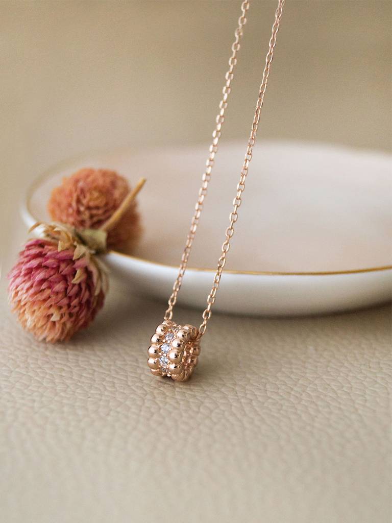Mannash Loop Around Rose Gold Plated Sterling Silver Chain Necklace : MZRNCP699D1671