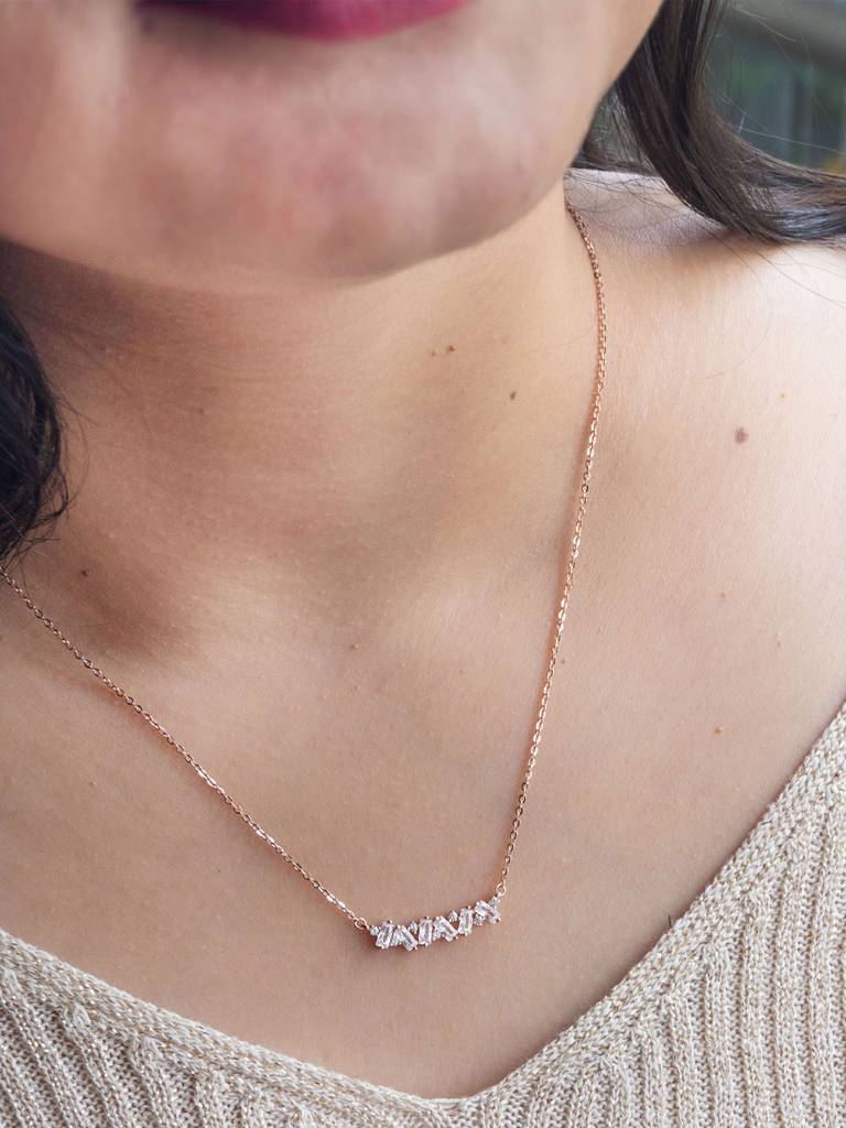 Mannash Random Beauty Rose Gold Plated Sterling Silver Chain Necklace : MZRND888D2064