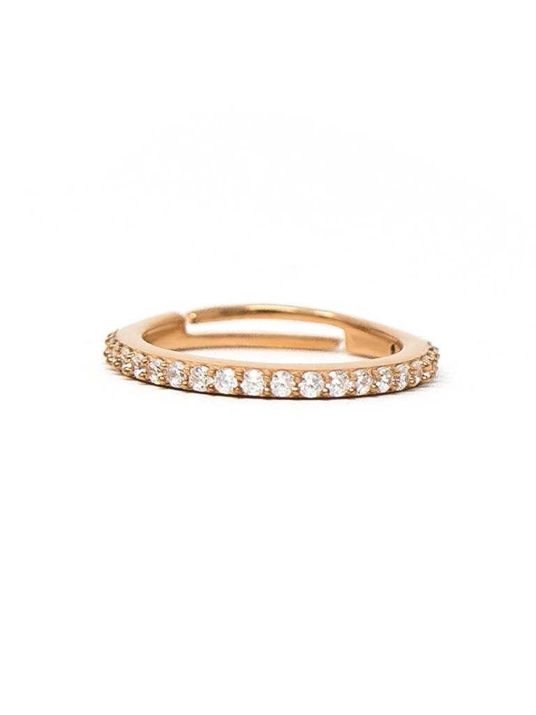 Pretty Eternity Rose Gold Plated Sterling Silver Adjustable Ring : MZRRA601D1443